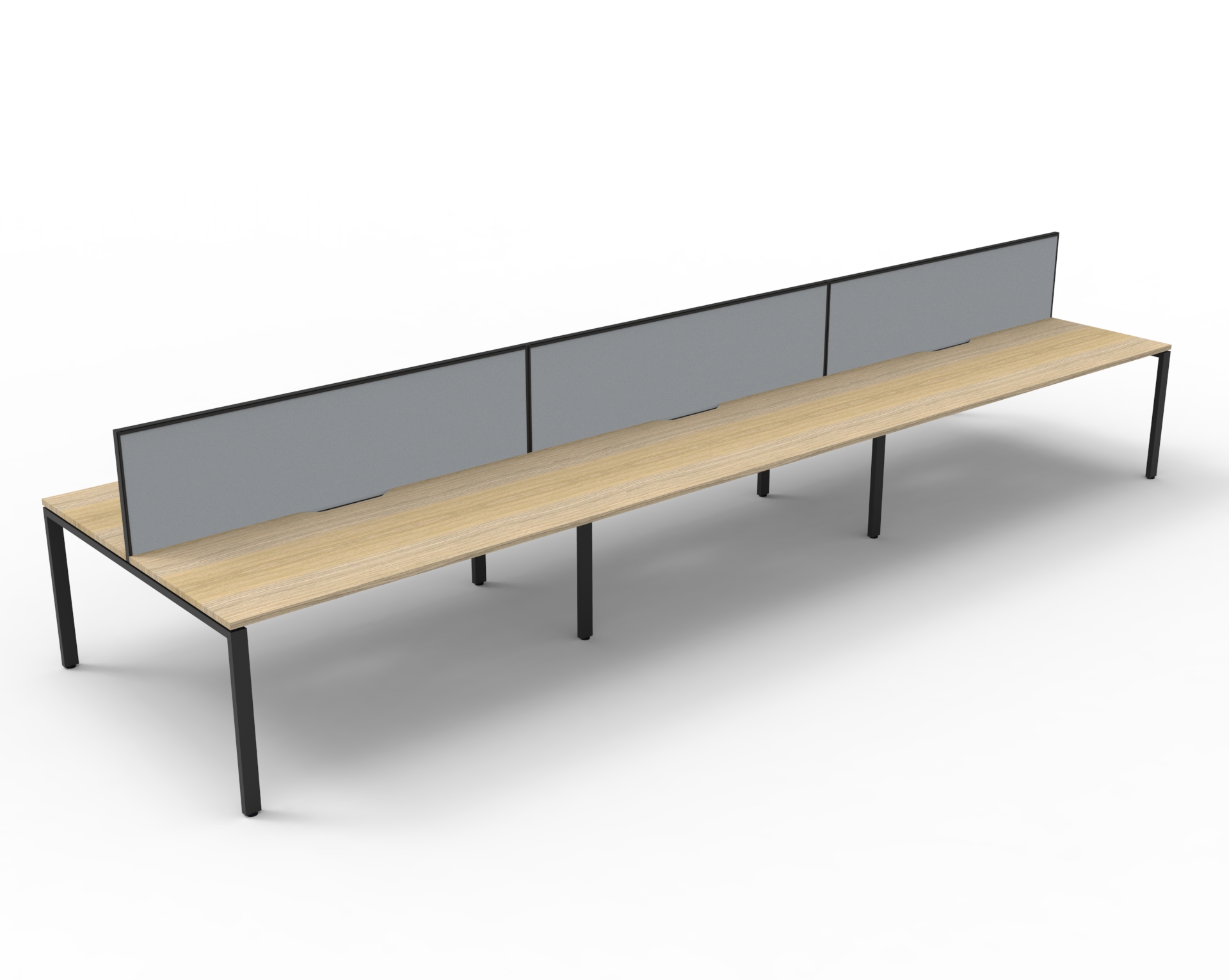 Profile 6 Person Double Sided Workstation - With Screen